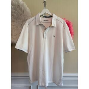 Tommy Bahama White Island Zone Polo Shirt Size XL